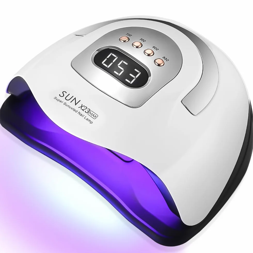 Lámpara de Uñas UV, 380W 81 LED Lámparas Profesional Maquina Secadora de Uñas Rápido, Curado de Esmalte de Gel con 4 Temporizador y Pantalla LCD Para Manicura/Pedicura Nail Art en el Hogar