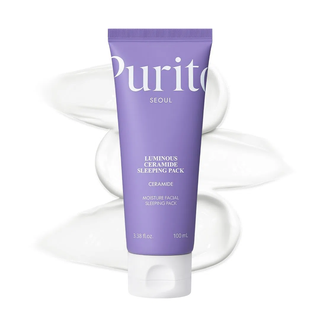 PURITO| Paquete para dormir Dermide CICA Barrier de 2.7 fl.oz/80 ml de ceramida y centella, crema de noche, tipo sensible, paquete hidratante