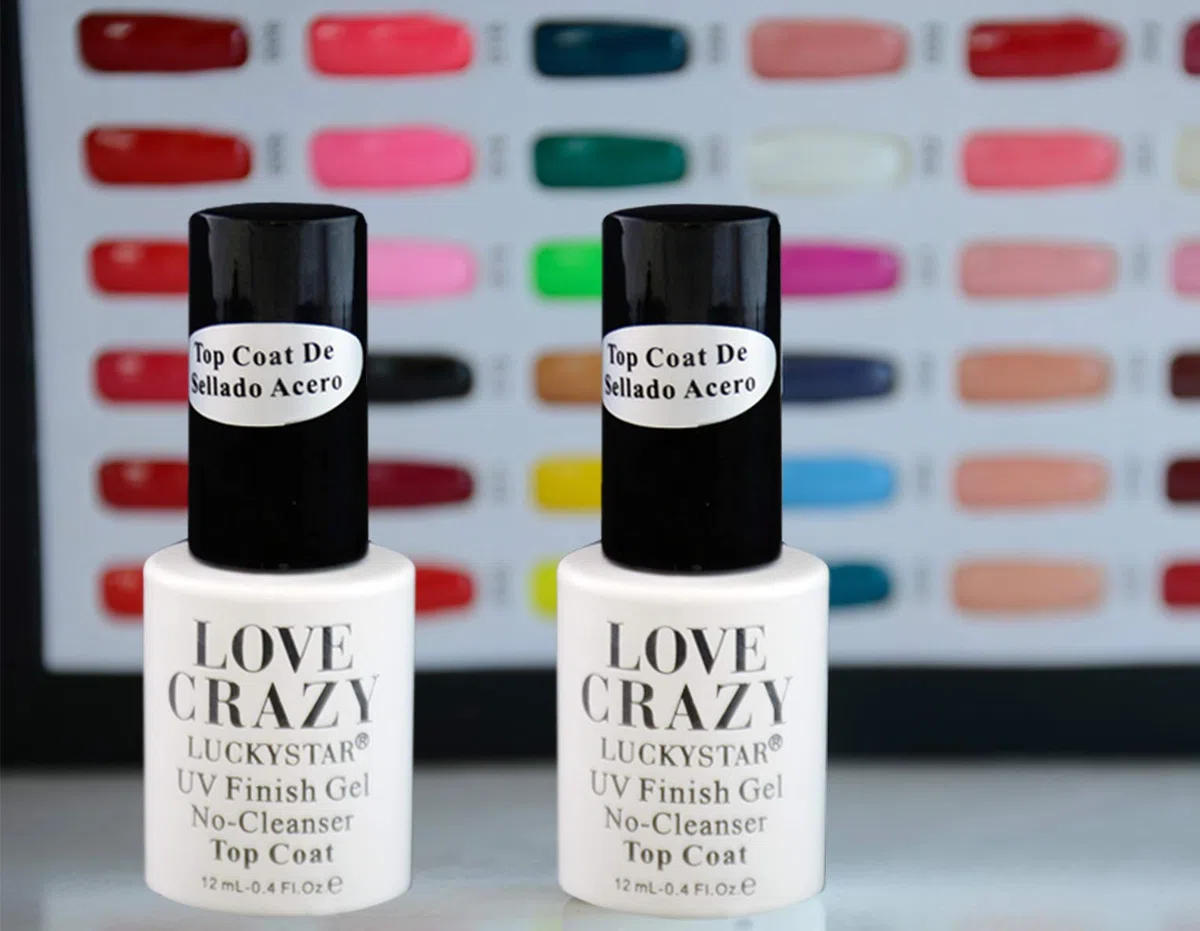 LOVECRAZY-Kit de Esmaltes de Uñas en Gel Semipermanente (2Uds de Top Coat)