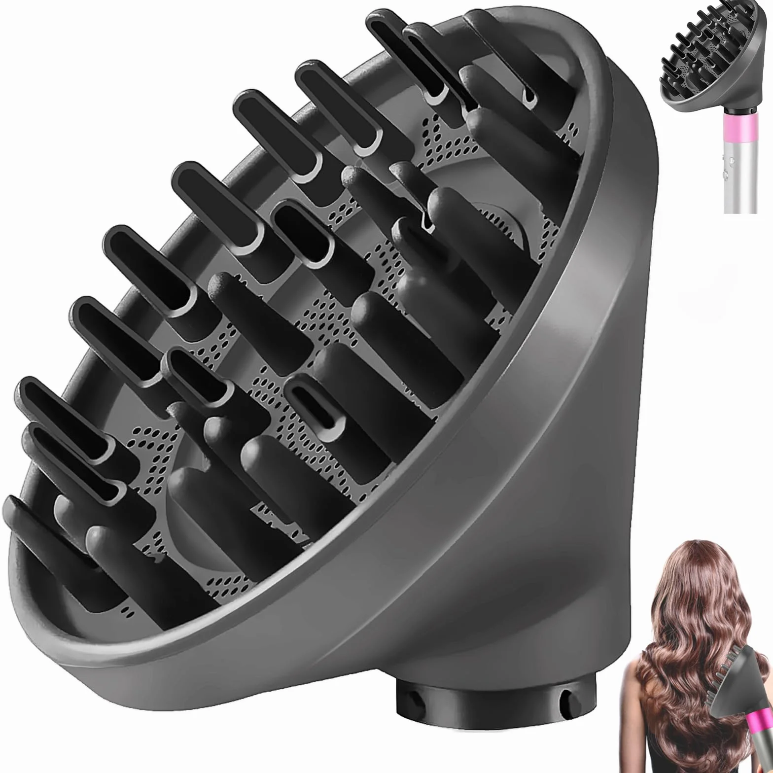 difusor para Dyson Airwrap Styler HS01 HS05, accesorios de boquilla difusora convertibles para Airwrap Styler en un secador de pelo