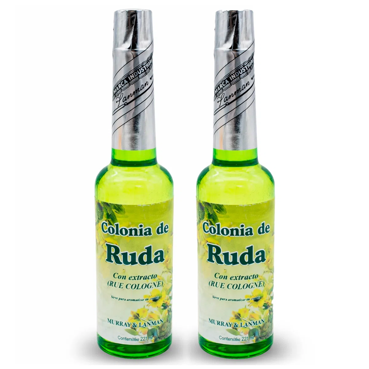 Murray & Lanman Agua de Ruda (Pack 2 x 221 ml) Colonia de Ruda, Agua de Colonia Esotérica de Uso Externo con Aroma Herbal para Purificación y Protección