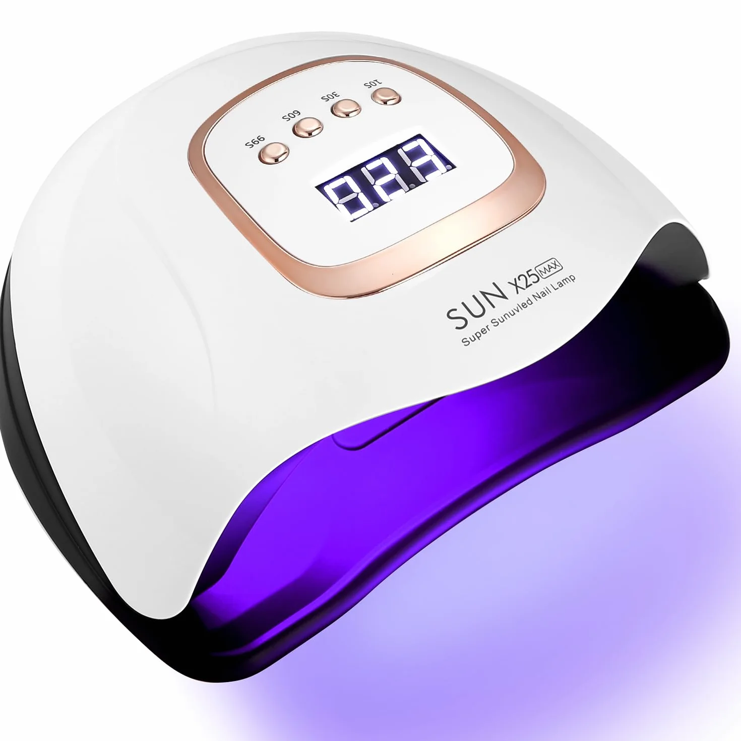 Lámpara de Uñas UV LED, 380W 81pcs de cuentas LED Profesional Curado de Esmalte de Gel Secador de Uñas Rápido, con Función de Temporización para Manicura/Pedicure Nail Art en el Hogar y Salón