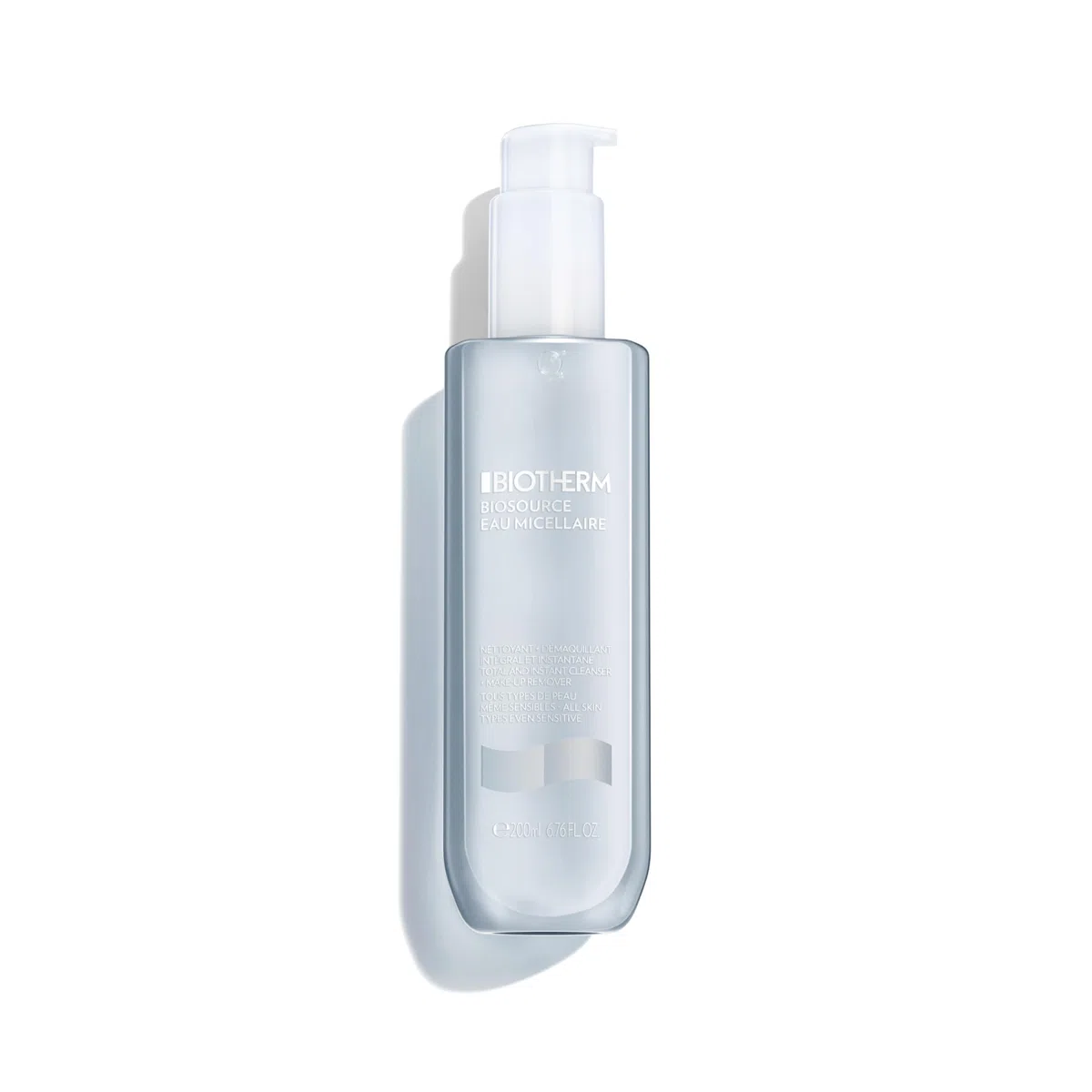 Biotherm, Biosource Agua Micelar Limpiadora, Desmaquilla y Purifica la Piel, Para Rostro y Ojos, Enriquecida con Life Plankton, Para Todo Tipo de Pieles, 200 ml