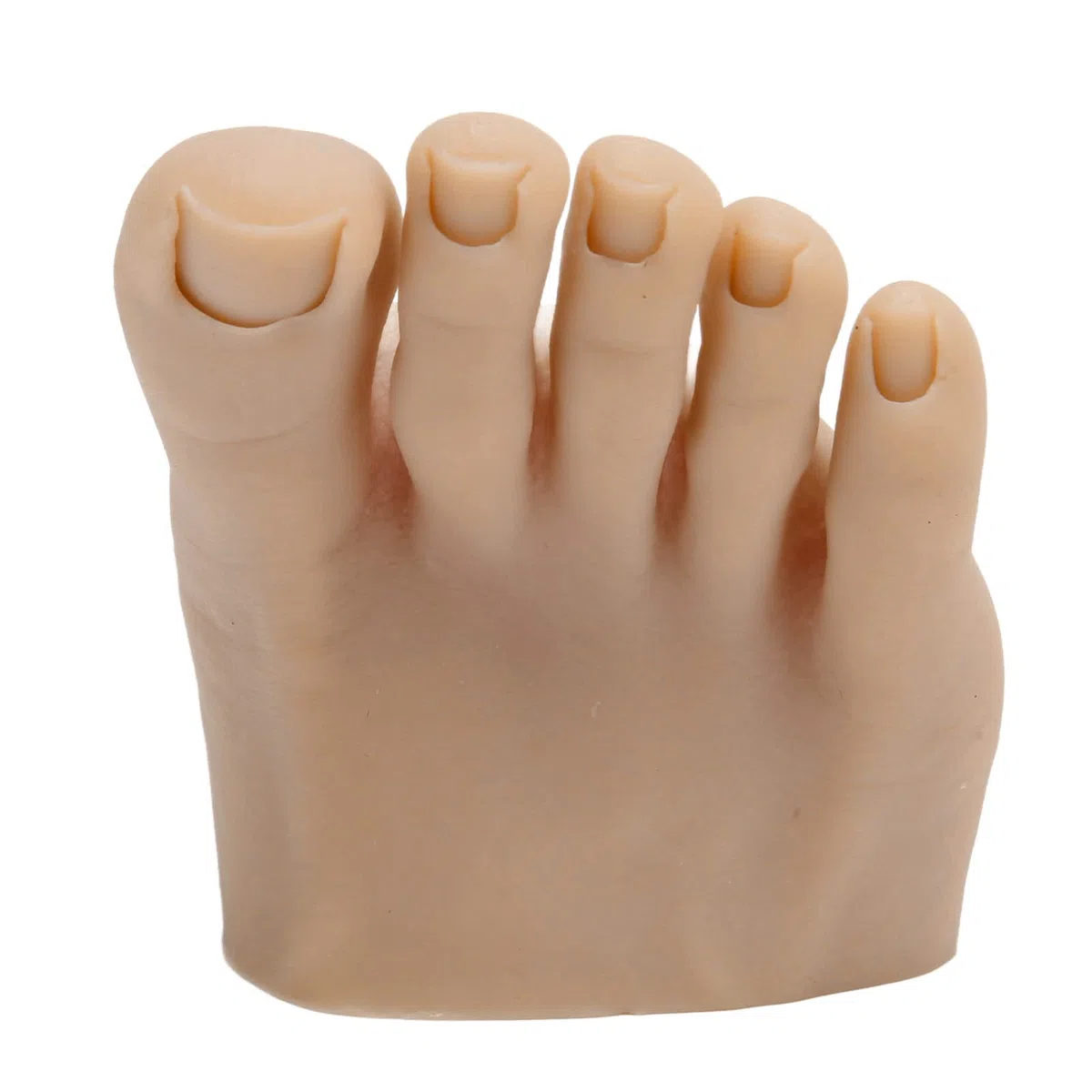 Pie de Práctica de Silicona para Entrenamiento de Arte de Uñas, Pie de Práctica de Silicona Falsa Práctica de Uñas Modelo de Pie de Entrenamiento Color de Piel Oscura Práctica (Bien)