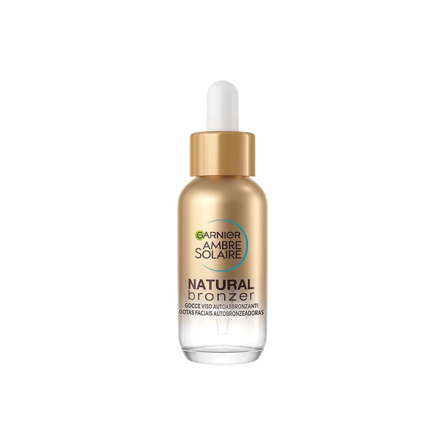 Garnier Autobronceador facial bronceador natural para un efecto uniforme y natural, absorción rápida, hidratante, con ácido hialurónico y agua de coco, Ambre Solaire