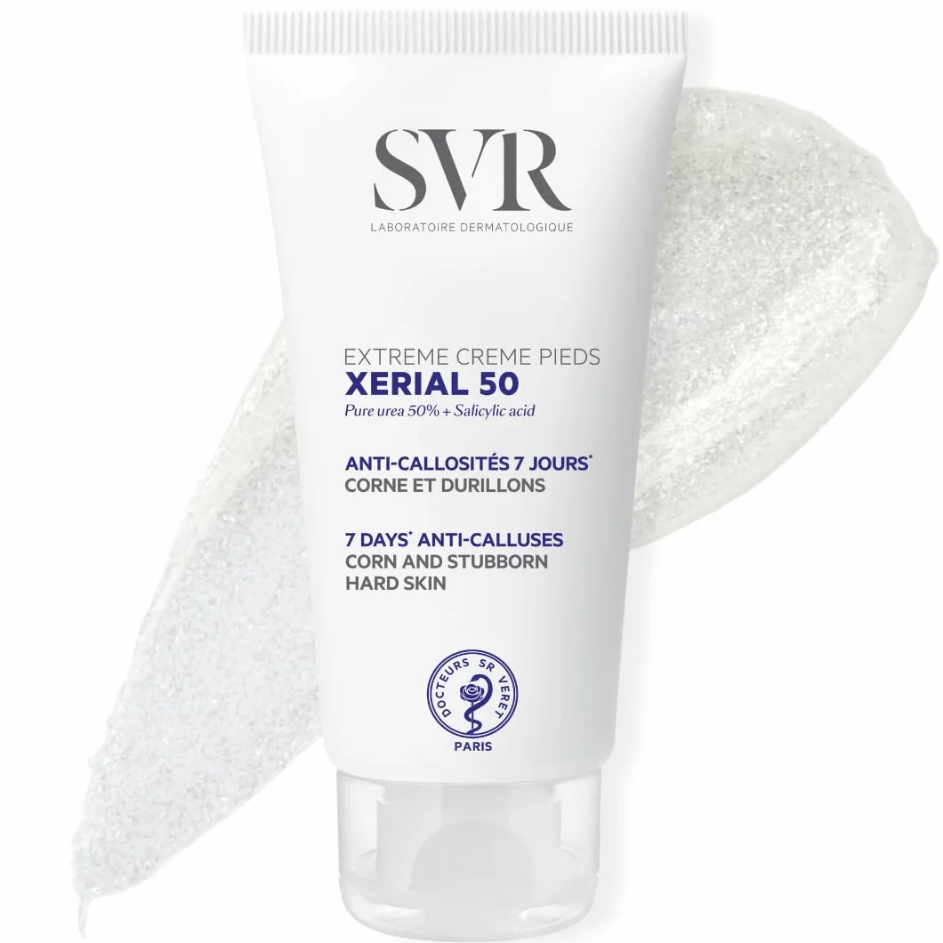 SVR - Xérial 50 Extreme Foot Cream - Tratamiento de Callos de 7 días - Para pies muy secos y engrosados - Urea pura 50%, ácido salicílico, manteca de karité - 50 ml