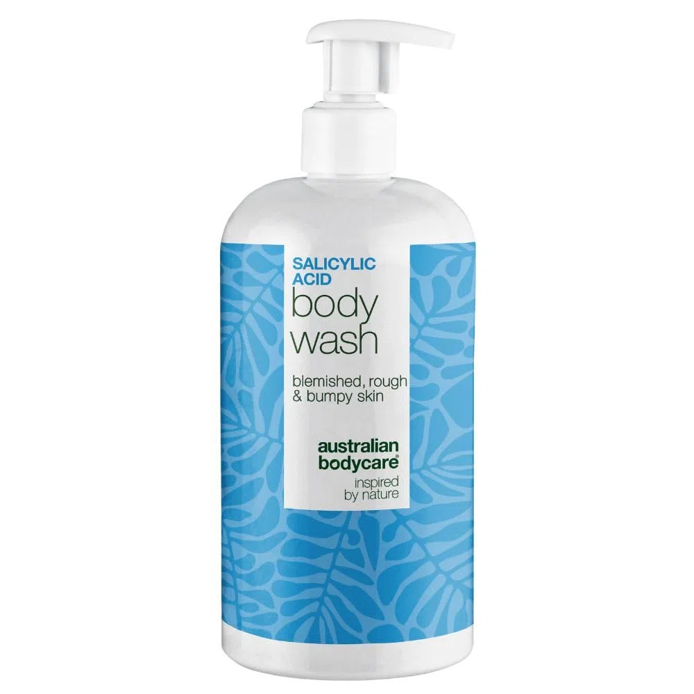 Gel de ducha con ácido salicílico para granos en la espalda, el culo, el pecho y el cuerpo – con niacinamida, zinc PCA, glicerina y vitamina E