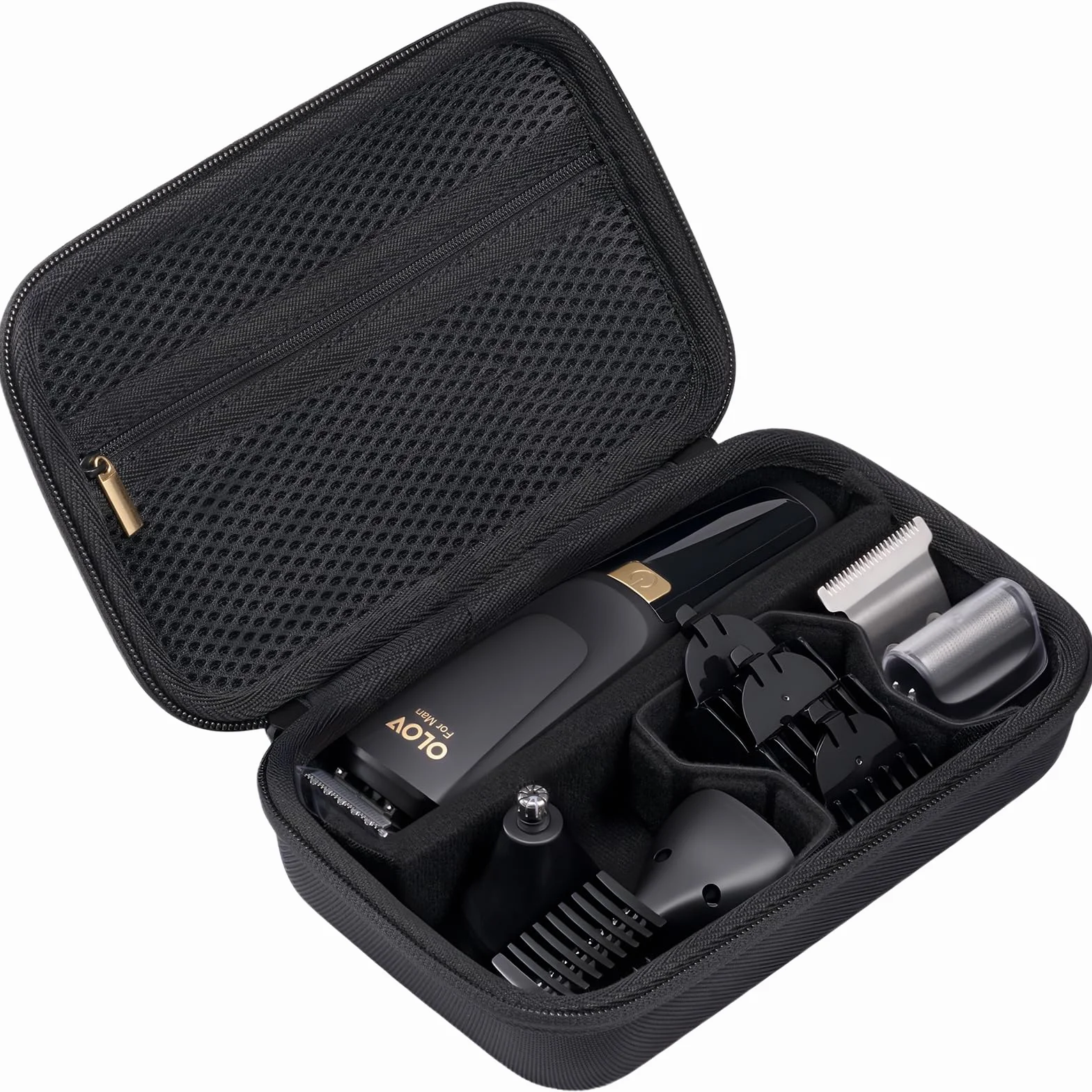 ProCase Estuche de Viaje para Braun Series 7/3, Philips Multigroom 3000/5000/7000/9000, OneBlade 360, Compatible con OLOV Ufree Wahl, Funda Protectora - Negro