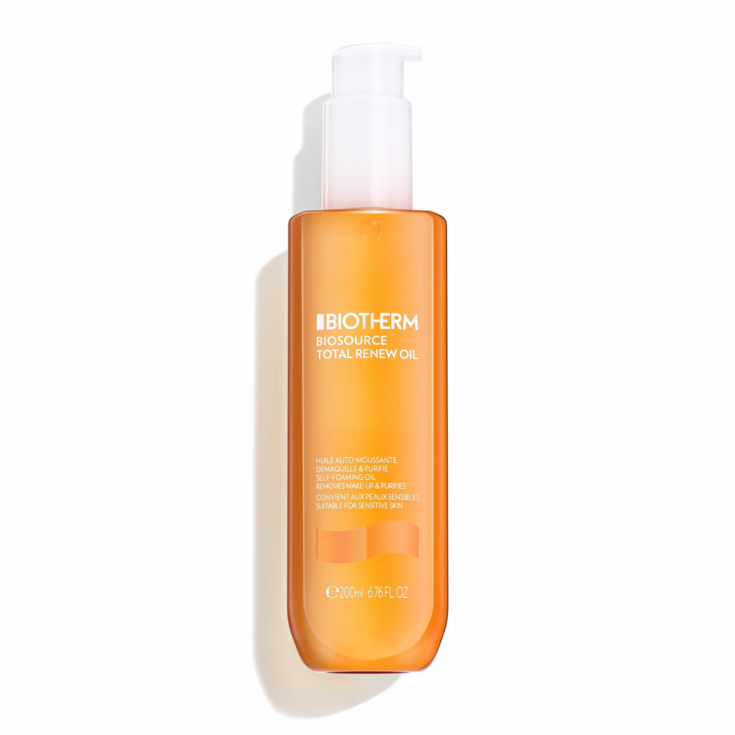 Biotherm, Biosource Desmaquillante, Elimina las Impurezas, Tonifica la Piel, Limpia y Desmaquilla, Enriquecida con Life Plankton, Total Renew Oil, Para Pieles Secas, 200 ml