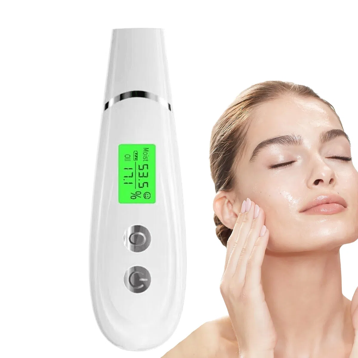 Analizador de piel, analizador de humedad facial, monitor digital profesional de aceite de agua con pantalla LCD, dispositivo de cuidado facial para uso doméstico o salón de belleza