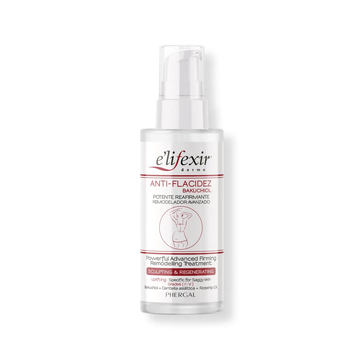 Elifexir | Aceite Anti-Flacidez Bakuchiol | Reafirma, Regenera, Hidrata y Aporta Elasticidad | Con Bakuchiol, Centella Asiática y Rosa Mosqueta BIO | Apto Embarazadas | 100 ml
