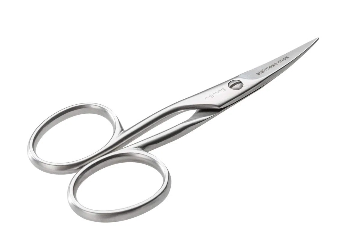 REMOS Tijeras para zurdos para uñas de manos y pies finas - inoxidable - 9.5 cm