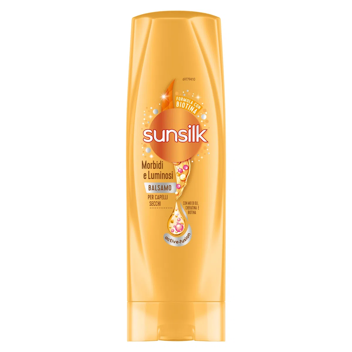 Sunsilk, Bálsamo suave y luminoso, acondicionador antiencrespamiento, da cabello suave y no graso, fórmula de fusión activa con aceite de argán y almendras, queratina y biotina, 200 ml