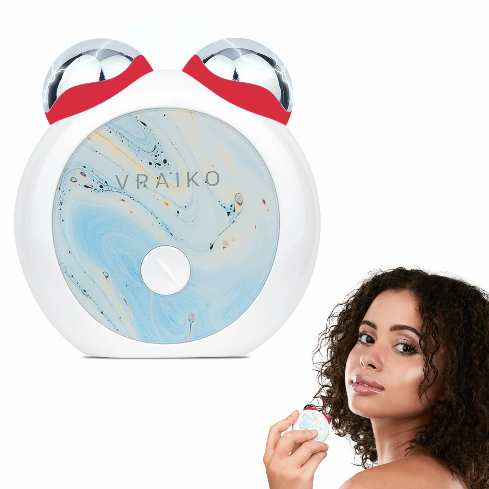 VRAIKO MiniCub Dispositivo Facial de Microcorriente, Escultor de Mandíbula y Tonificador Facial para Lifting, Contorno y Reducción de Papada