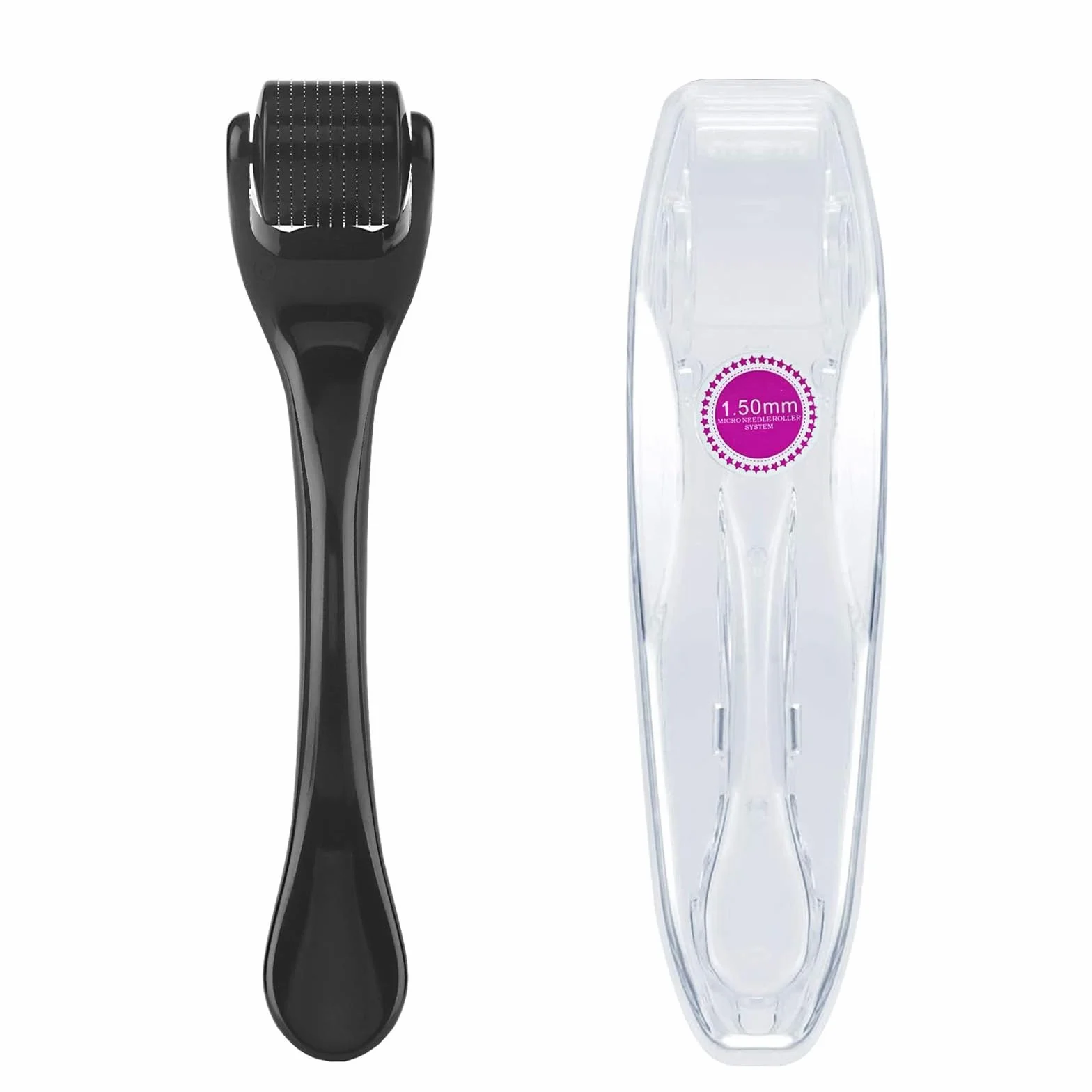 Dermaroller Microagujas 1.5mm, Rollo Agujas Micro 540, Rodillo Derma para Cara y Cuerpo, Herramientas de Aseo la Barba y el Crecimiento del Cabello, Anti-Edad, Eliminación de Cicatrices Acne