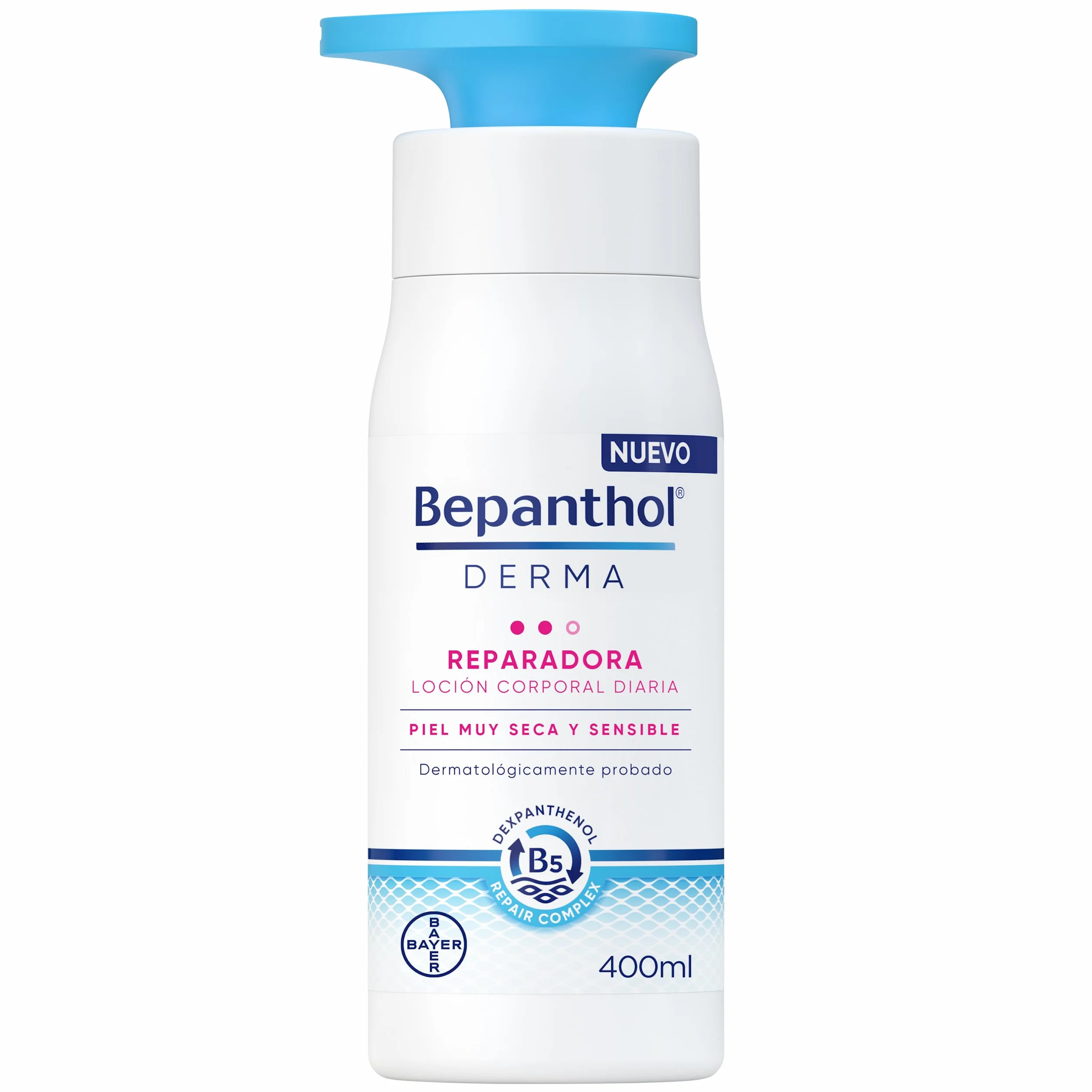 BEPANTHOL Crema Hidratante Corporal Piel Seca - Derma Reparadora Loción - Hidratación Inmediata y Duradera para la Piel Muy Seca y Sensible - Uso Diario - 400 ml - Sin Perfume Ni Colorantes
