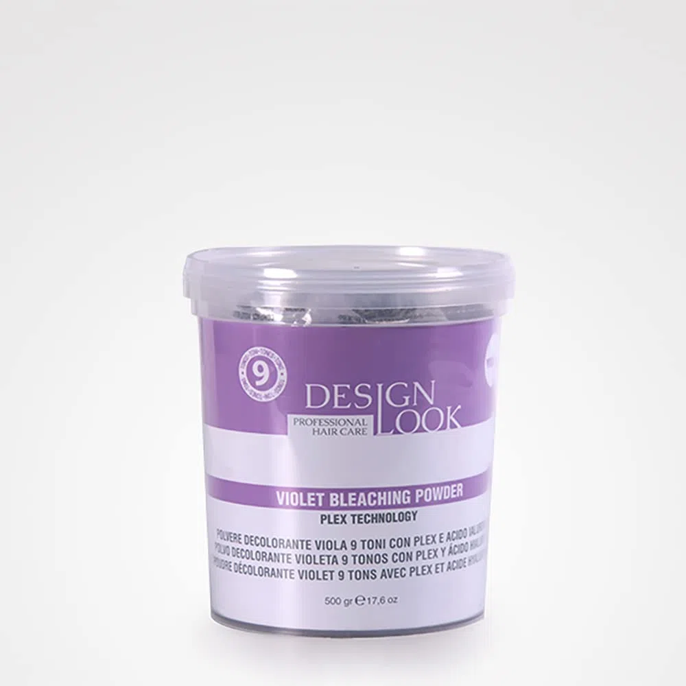 Design Look - POLVO DECOLORANTE VIOLETA 9 TONOS CON PLEX Y ÁCIDO HIALURÓNICO 500GR