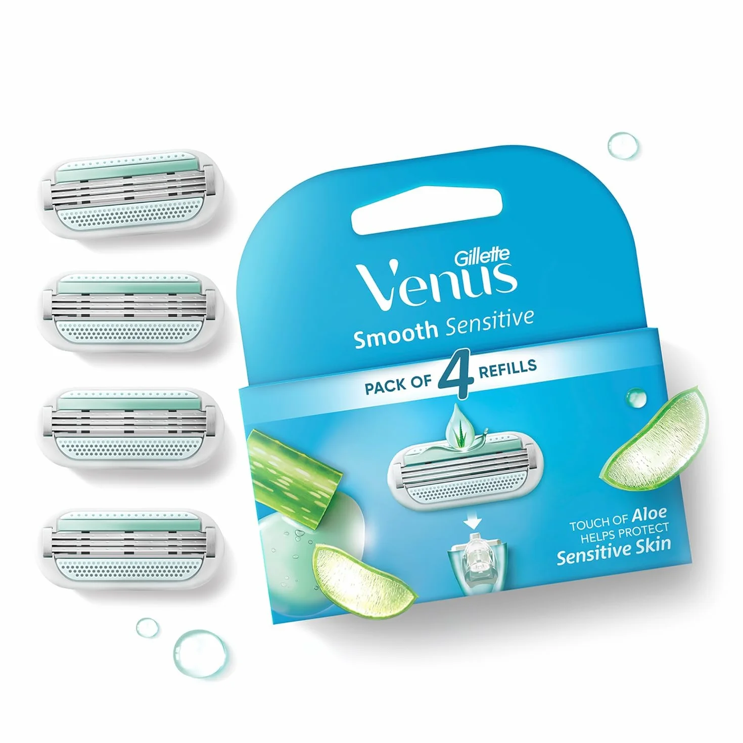 Gillette Venus Smooth - Cuchillas de afeitar para mujer (4 unidades)