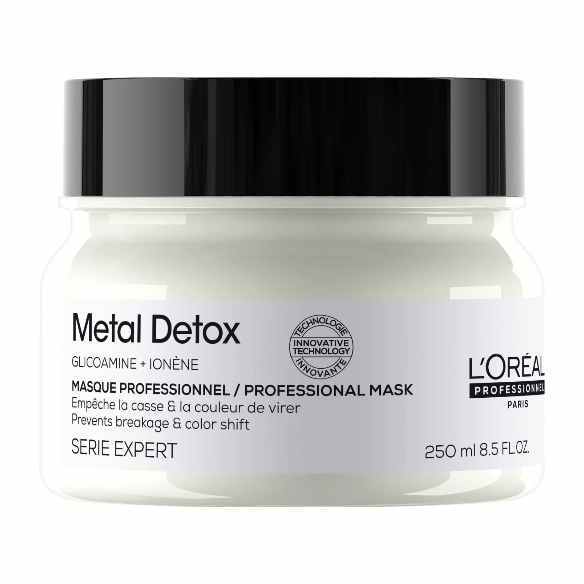 L'Oréal Professionnel, Mascarilla Metal Detox Protectora e Hidratante, Anti-Rotura, Fortalece el Cabello, Detiene la Rotura, Fórmula Nutritiva Enriquecida con Glicoamina, Todo tipo de cabello, 250 ml