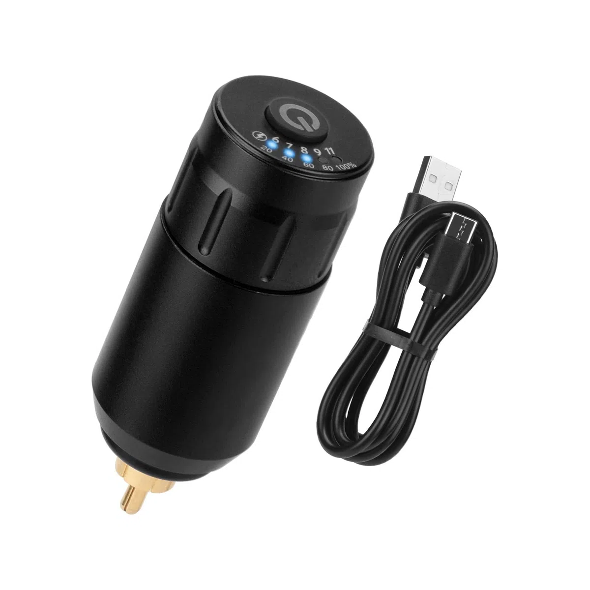 fuente de alimentación inalámbrica recargable de la batería de zalati para la máquina rotatoria de la pluma del tatuaje de RCA - gris