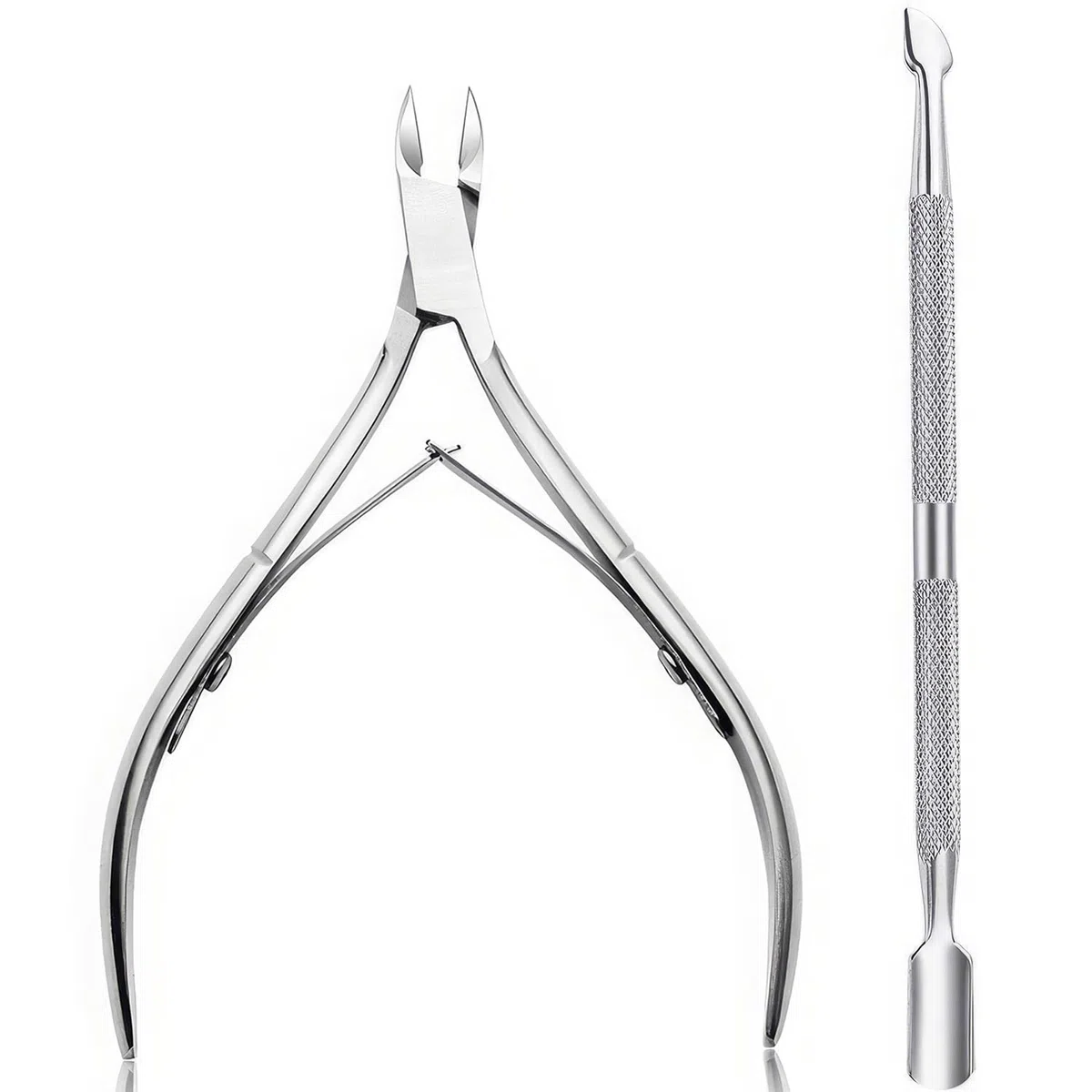 Dead Skin Scissors Set 2 Paquete de Cortaúñas Profesionales para Cutículas de Uñas, Cortacutículas de Uñas de Acero Inoxidable, para el Cuidado de la Piel Muerta Y Las Uñas, Cortacutículas - Plata